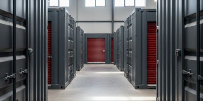 Secure business commercial self-storage units at IDEAL Containers in Athi River, Kenya, showing easy access for inventory and