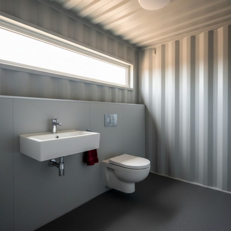 Expert Plumbing & Sanitation Fit-Out installation inside a modified shipping container by IDEAL Containers in Kenya.