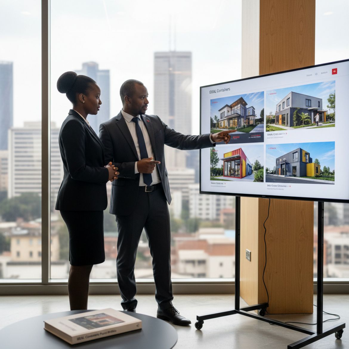 Diverse custom container projects by IDEAL Containers in Kenya, showcasing innovative container homes, offices, and retail ki