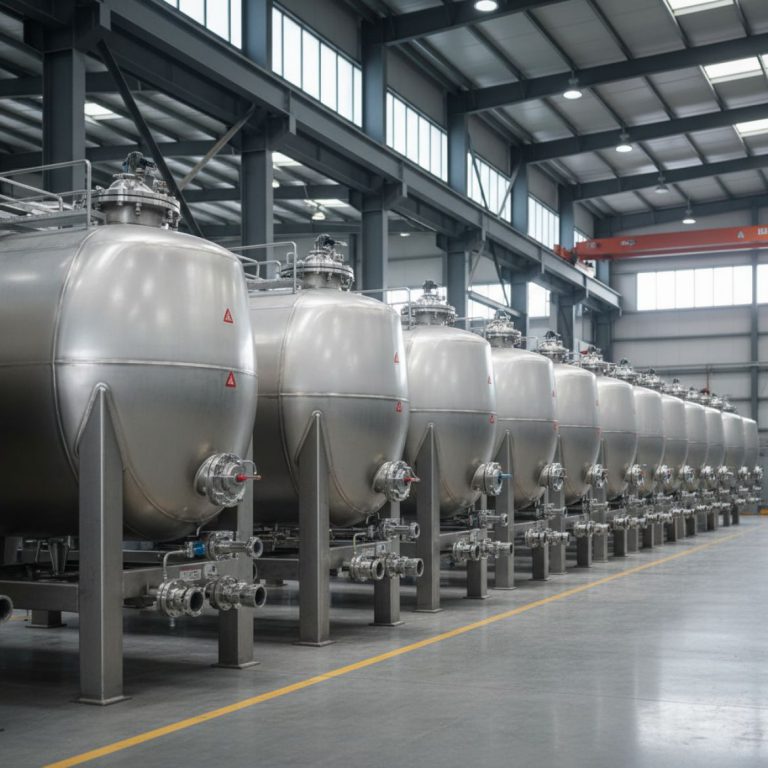 Large ISO chemical storage tanks from IDEAL Containers at an industrial site in Kenya